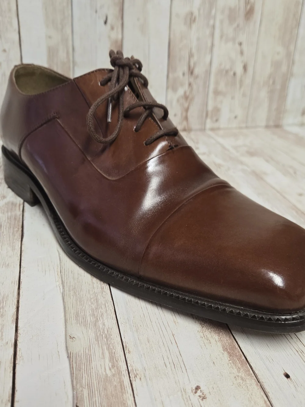 Stacy Adams Brown Leather Cap Toe Oxford Dress Shoes Men’s 12M